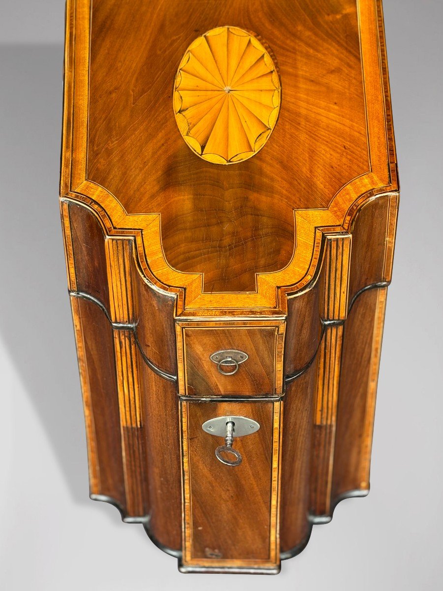 18th Century George III Period Mahogany Knife Box-photo-2