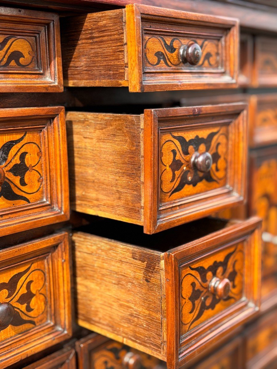 18th Century Italian Provincial Marquetry Cabinet On Stand-photo-6