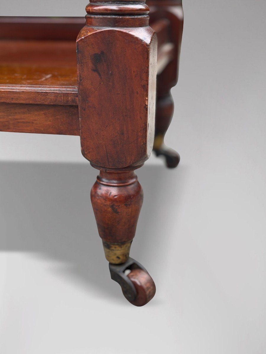 19th Century Victorian Period Mahogany Dinner Wagon Buffet-photo-3