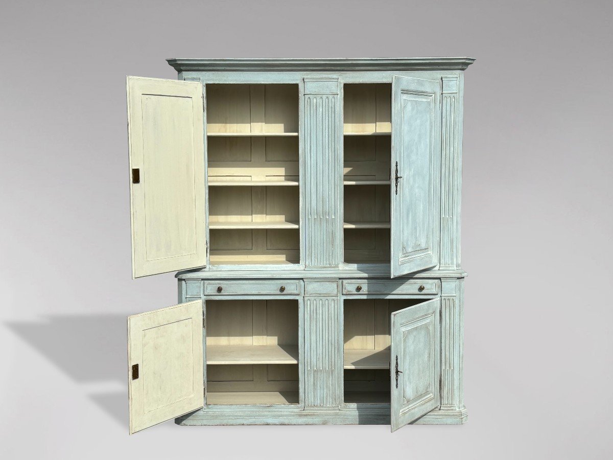 Large Scale French Painted Housekeeper's Cupboard-photo-3