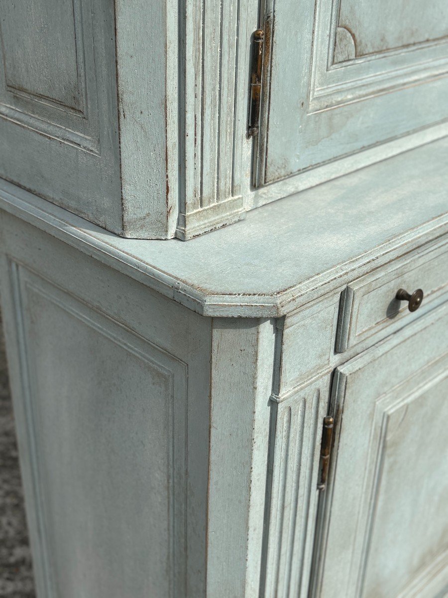 Large Scale French Painted Housekeeper's Cupboard-photo-4