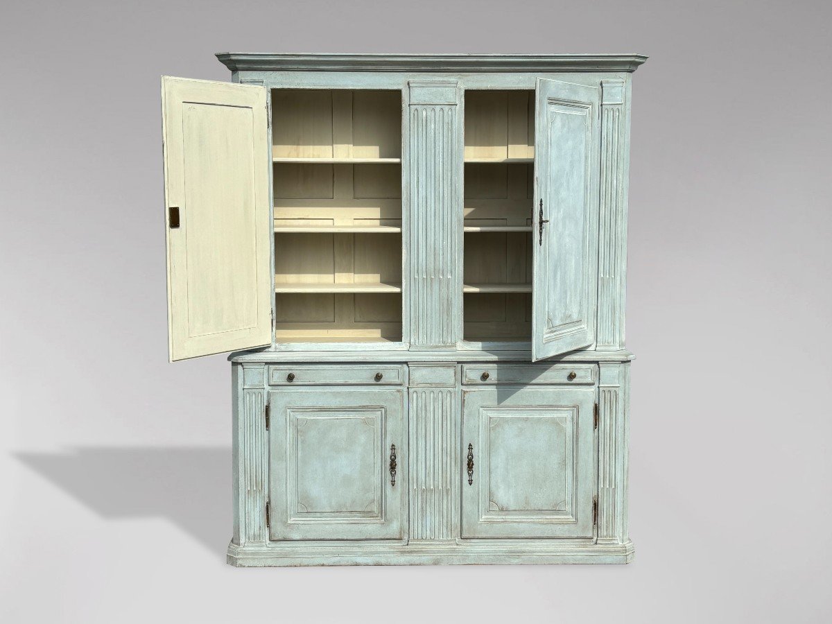 Large Scale French Painted Housekeeper's Cupboard-photo-7