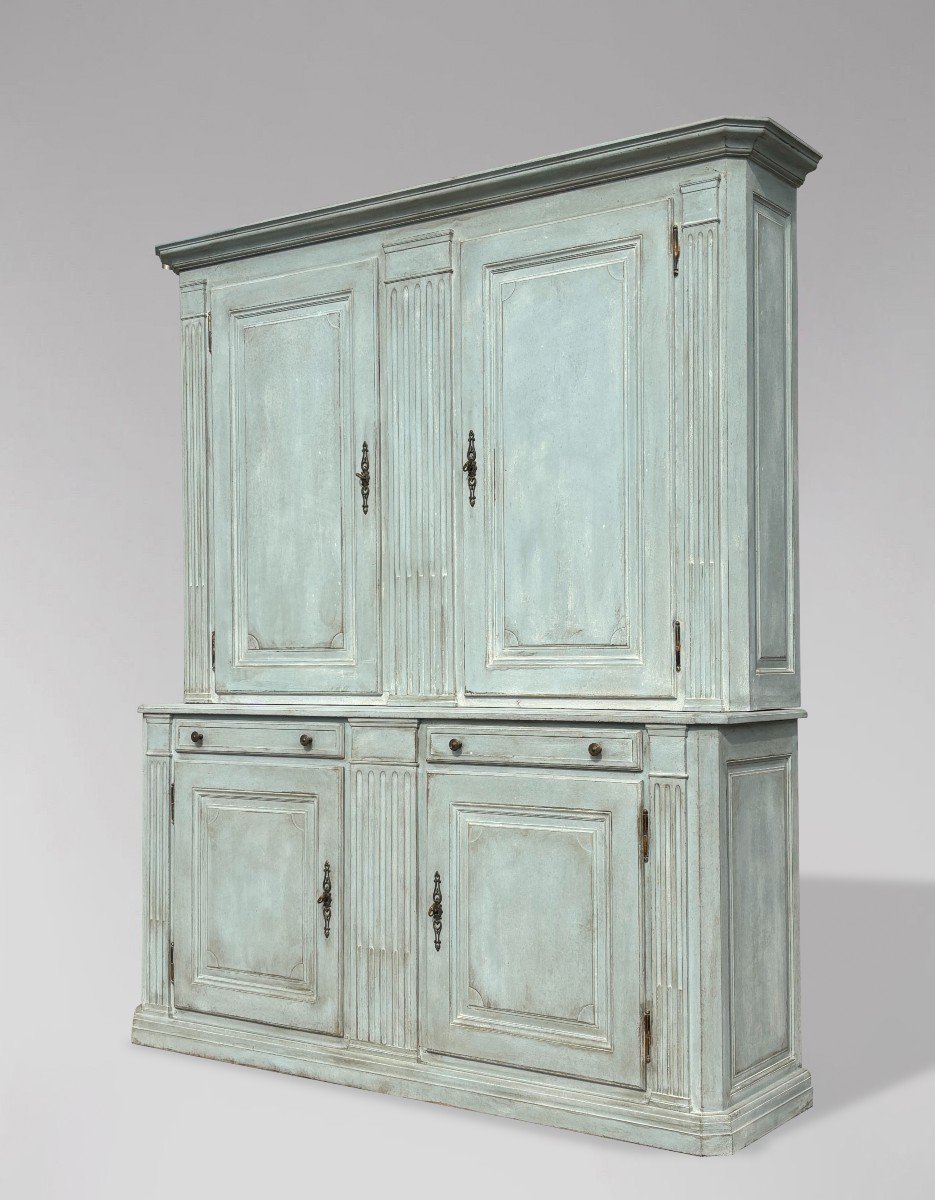 Large Scale French Painted Housekeeper's Cupboard