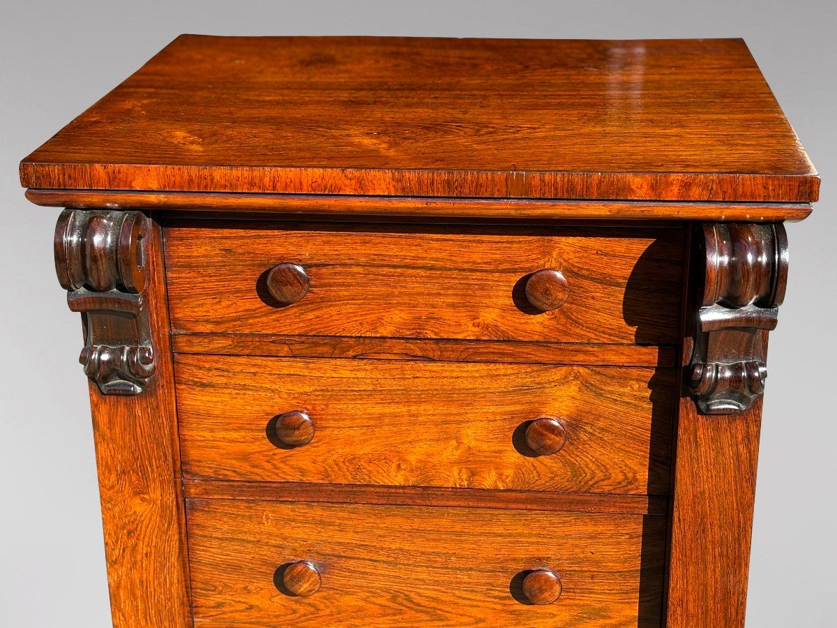 Commode Wellington en Palissandre d'Époque Victorienne du Milieu du 19e Siècle-photo-2