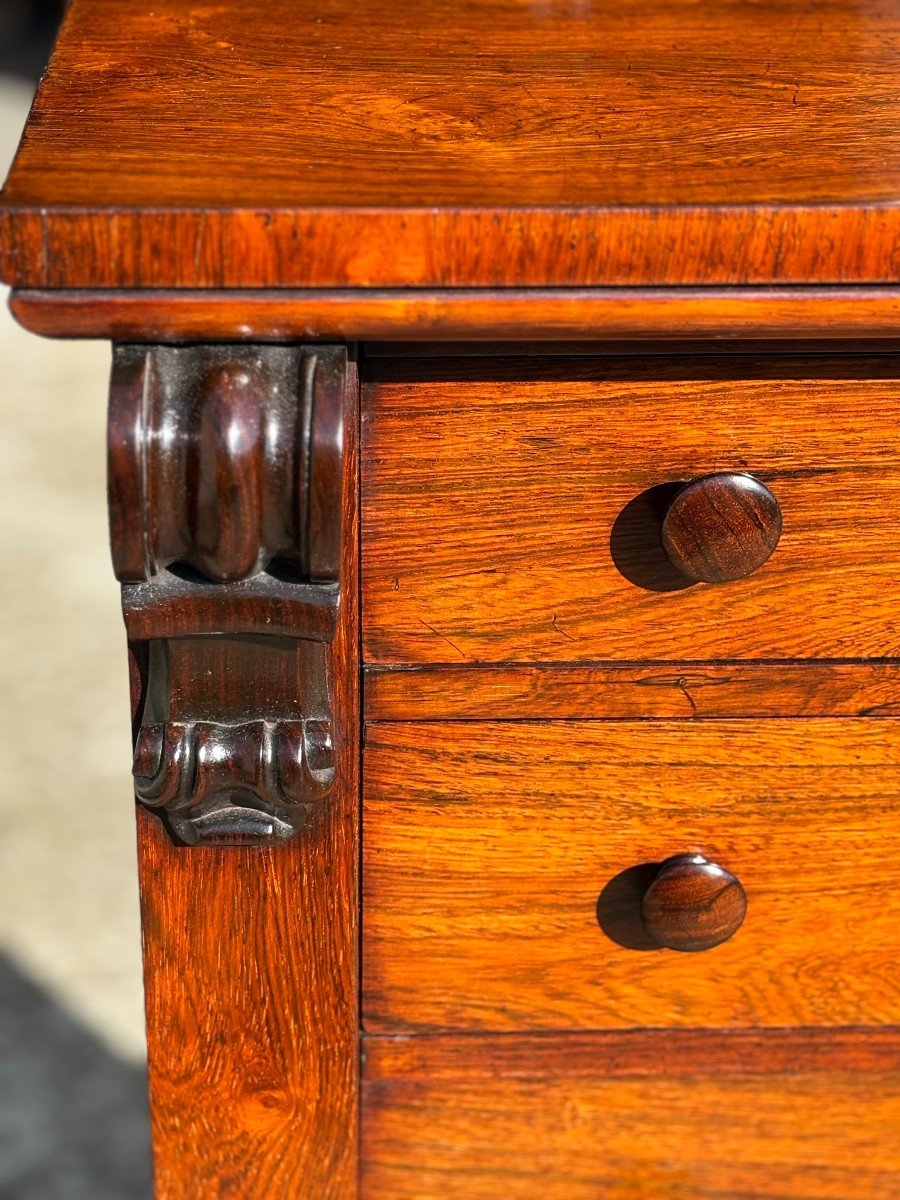 Commode Wellington en Palissandre d'Époque Victorienne du Milieu du 19e Siècle-photo-3