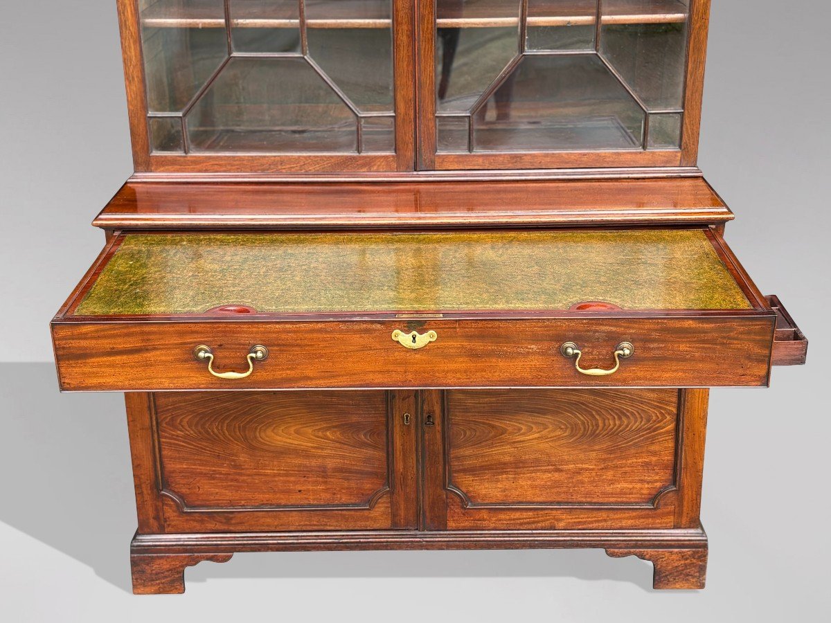 18th Century George III Period Mahogany Secretary Bookcase-photo-1