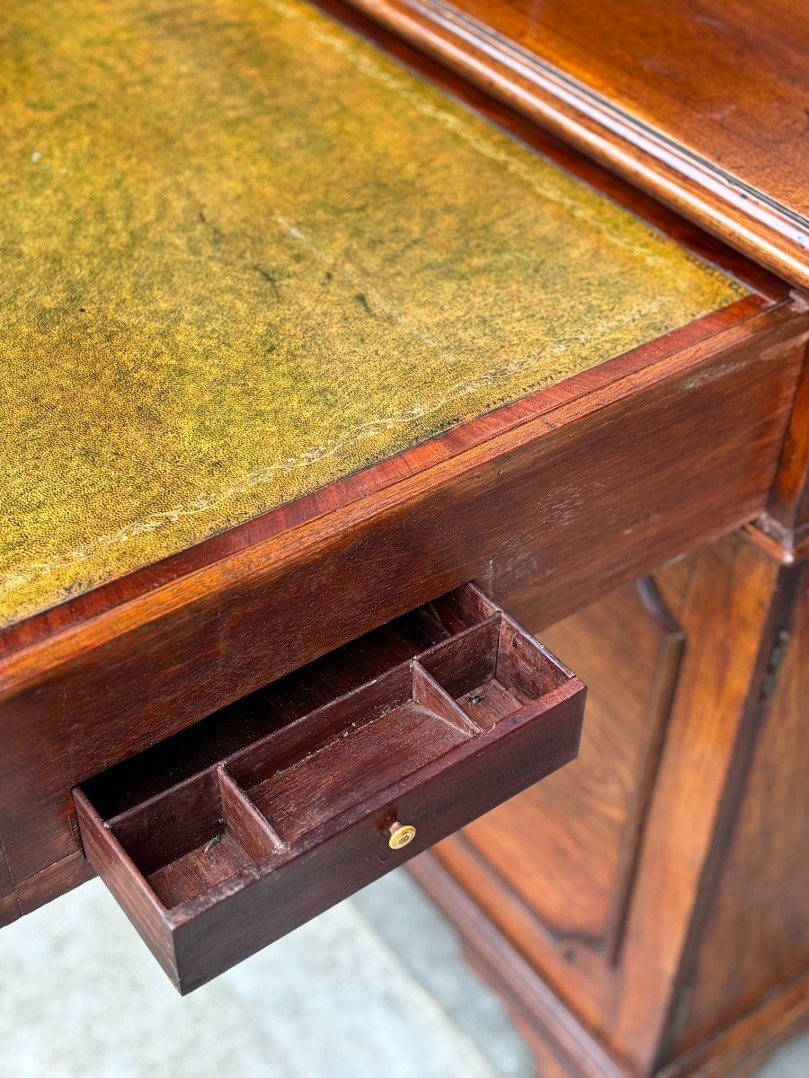 18th Century George III Period Mahogany Secretary Bookcase-photo-4