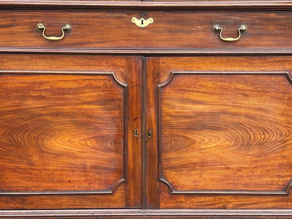 18th Century George III Period Mahogany Secretary Bookcase-photo-5