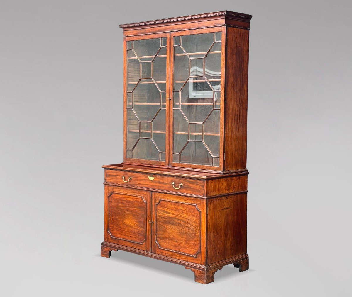 18th Century George III Period Mahogany Secretary Bookcase