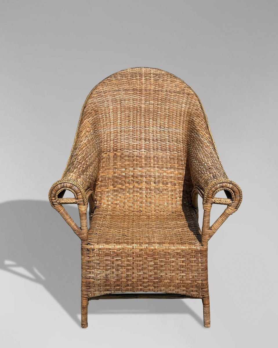 Paire de Fauteuils en Rotin et Osier Arts & Crafts par Dryad, c1920-photo-5
