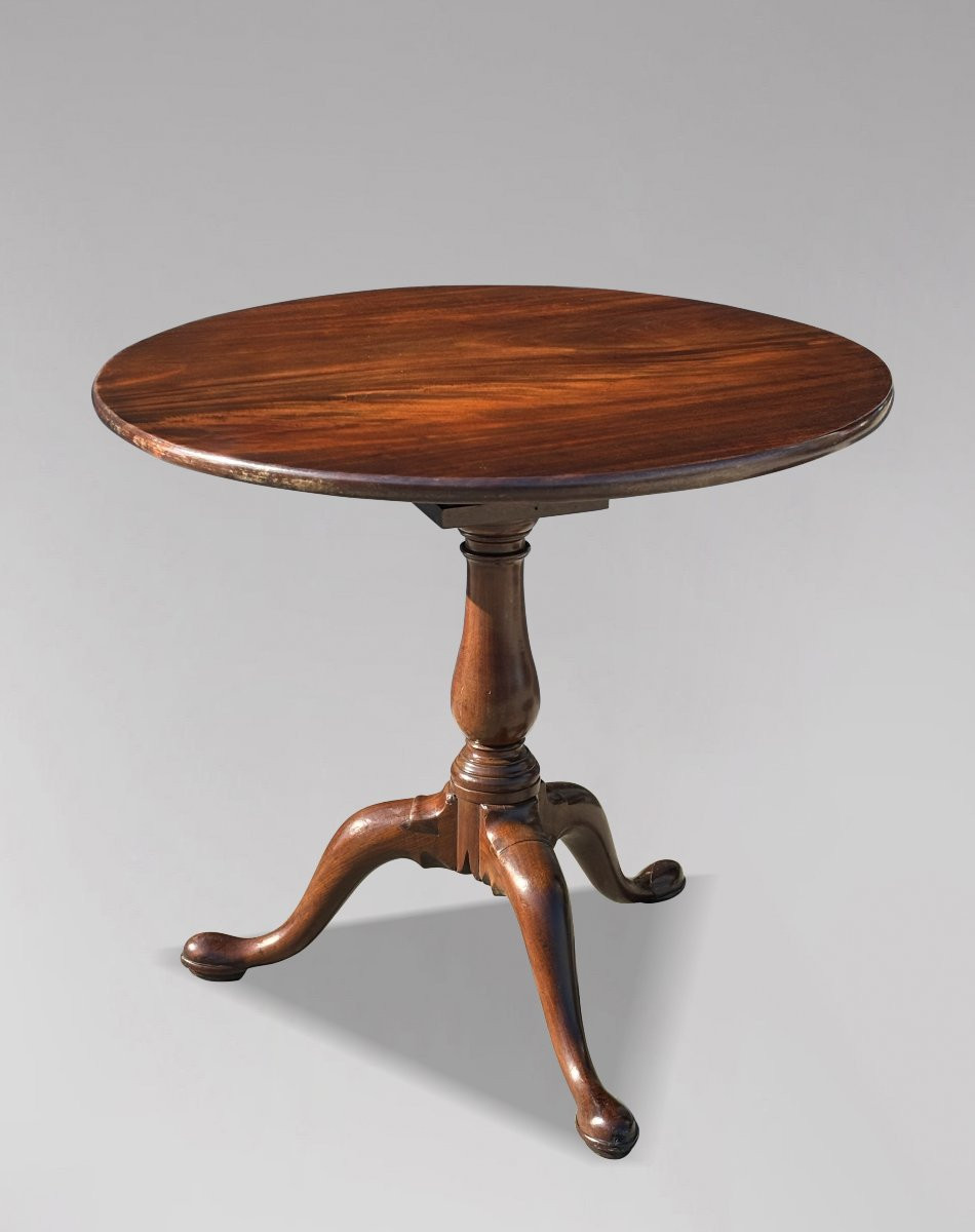 18ème Siècle, Table Tripode en Acajou d'Époque George III-photo-2