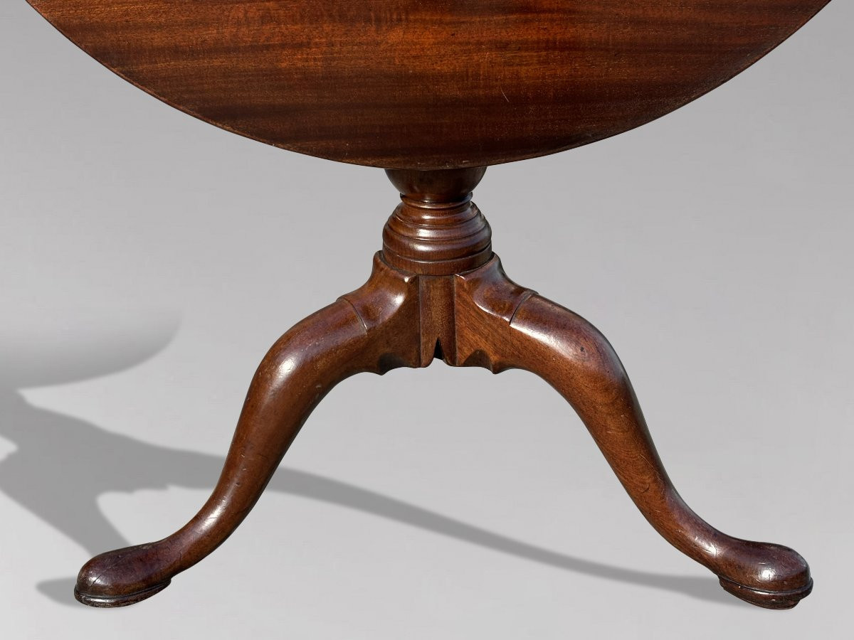 18ème Siècle, Table Tripode en Acajou d'Époque George III-photo-1