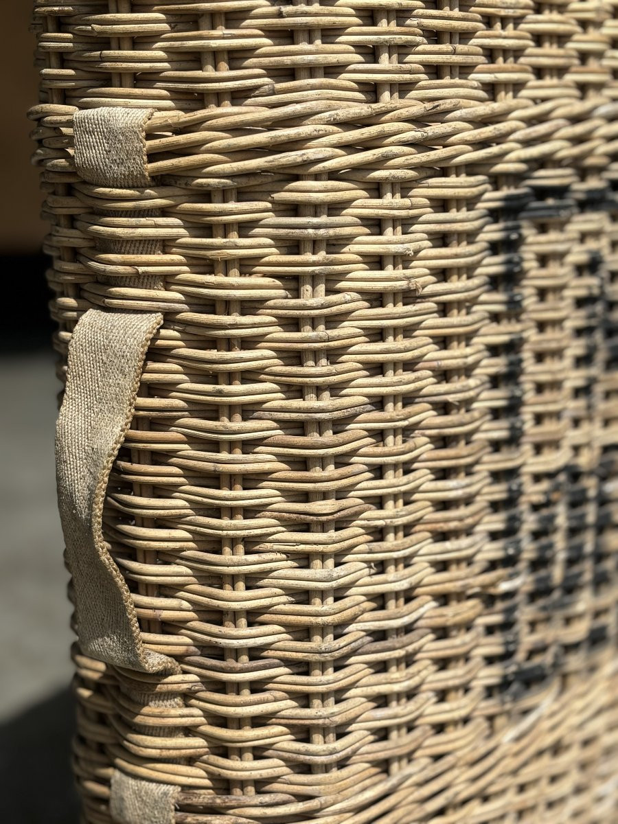 Authentique Panier d'Obus d'Artillerie en Osier de la Seconde Guerre Mondiale-photo-2