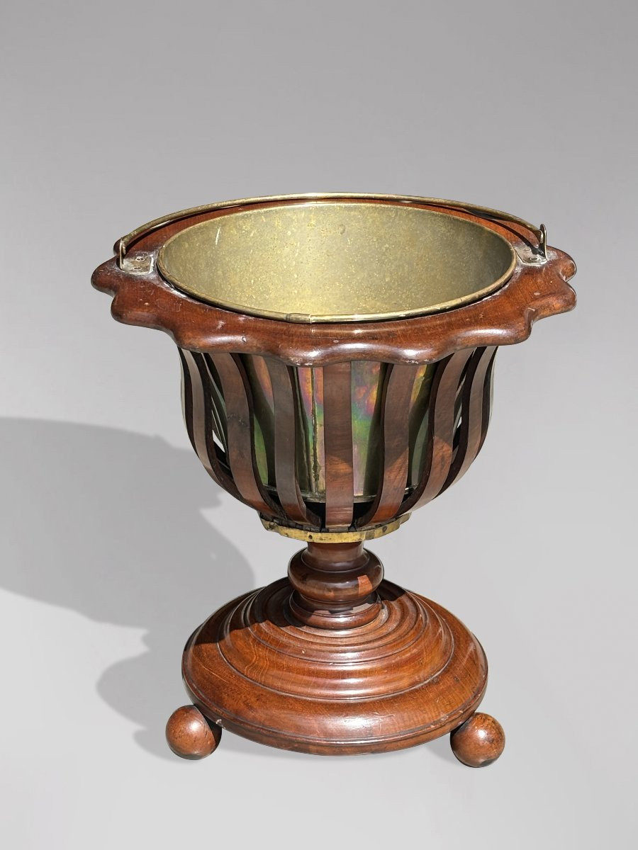 19th Century Walnut Jardinière Or Wine Cooler-photo-3