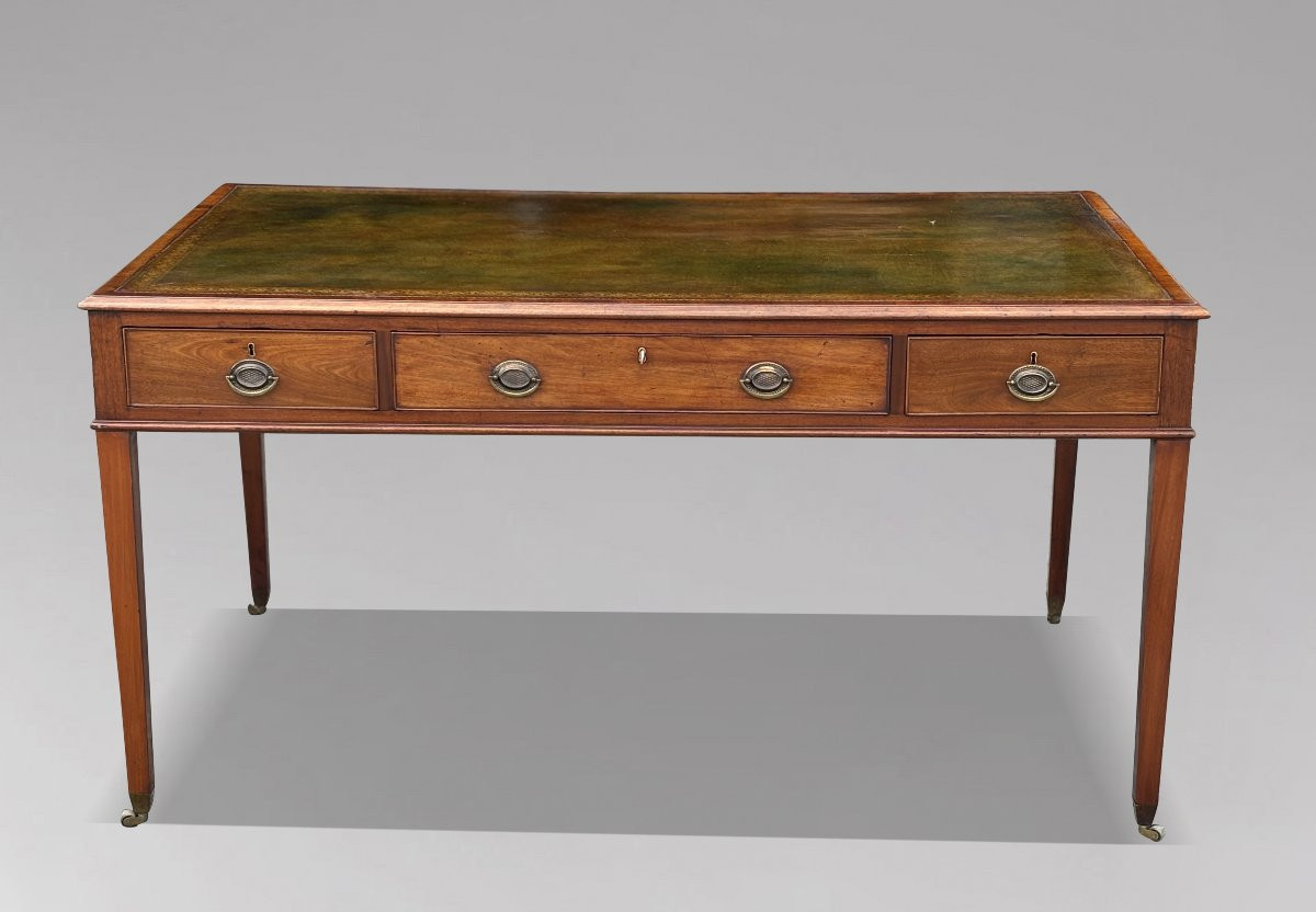 18ème Siècle, Table à Écrire en Acajou de la Période George III -photo-2