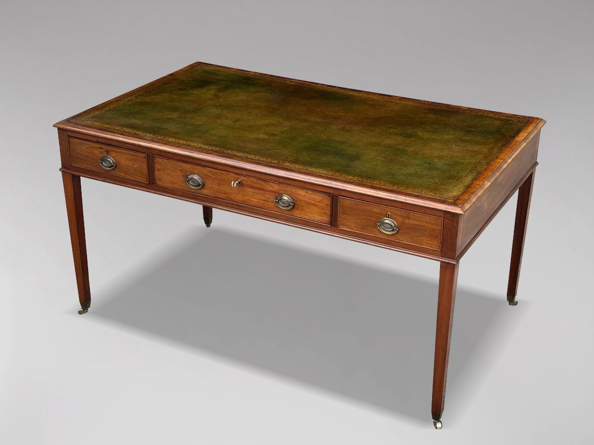 18ème Siècle, Table à Écrire en Acajou de la Période George III -photo-5