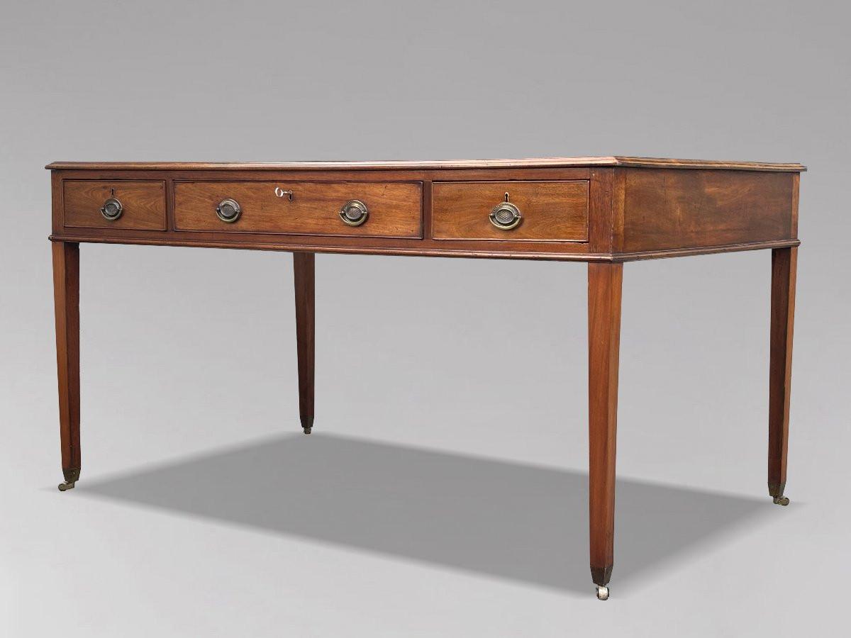 18ème Siècle, Table à Écrire en Acajou de la Période George III -photo-8