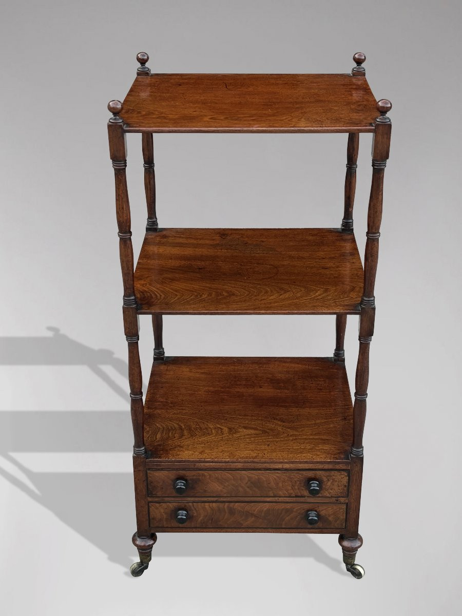 Early 19th Century George III Period Mahogany Whatnot-photo-2