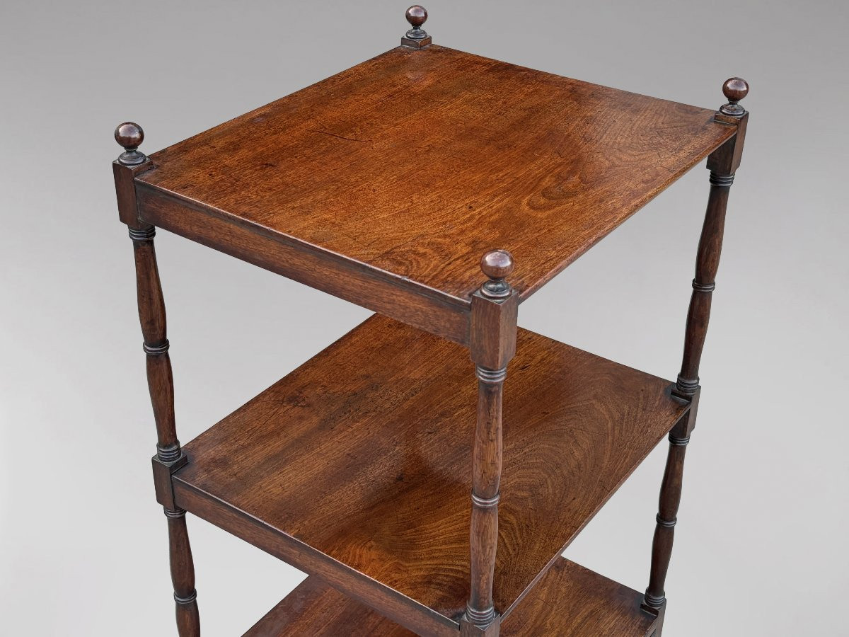 Early 19th Century George III Period Mahogany Whatnot-photo-1