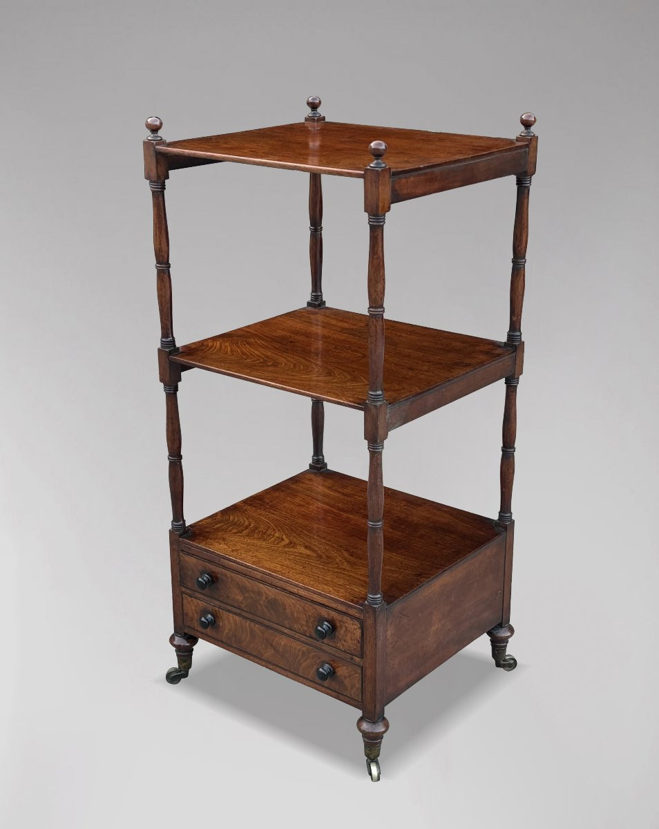 Early 19th Century George III Period Mahogany Whatnot-photo-6