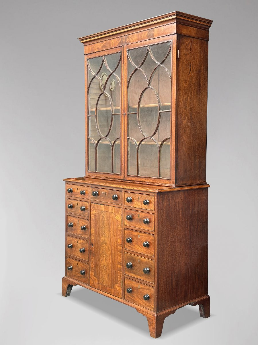 18th Century George III Period Mahogany Bookcase-photo-2
