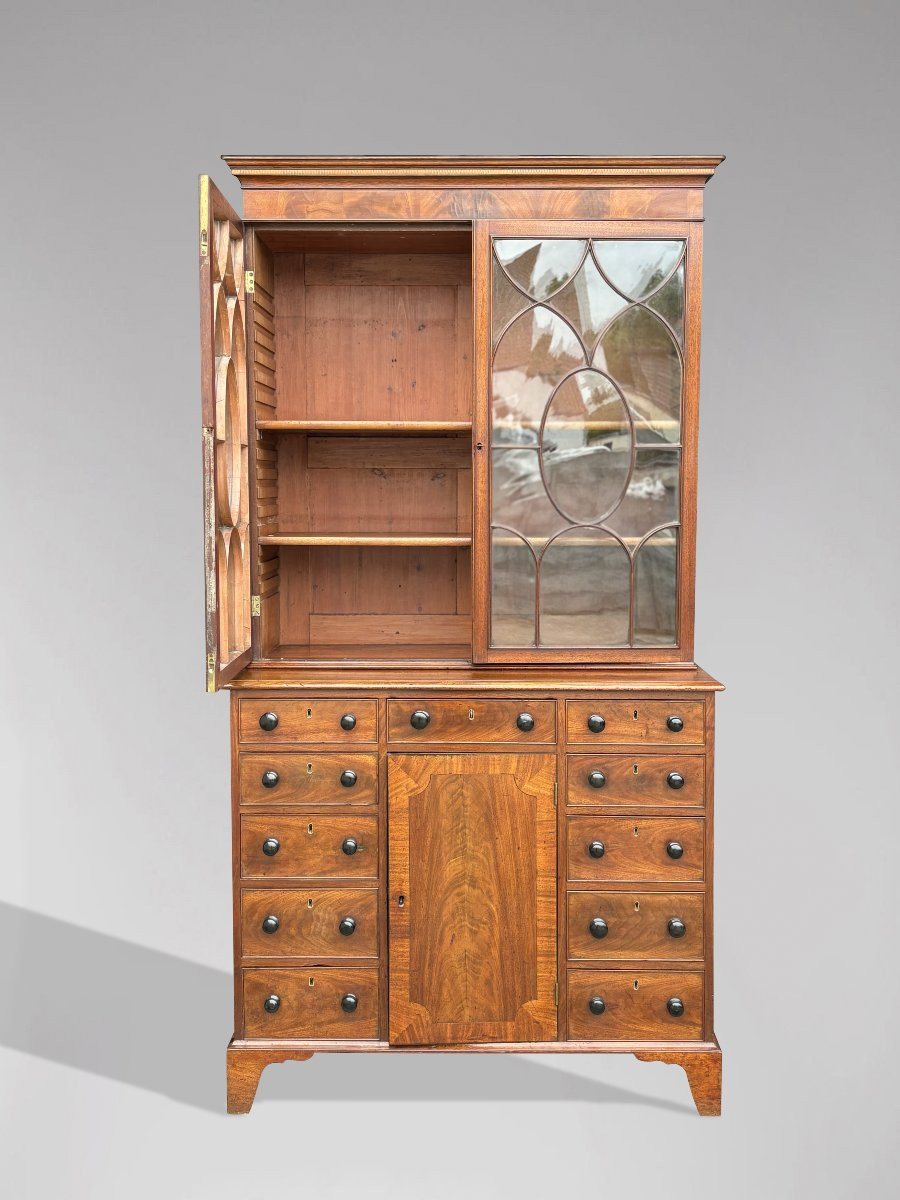 18th Century George III Period Mahogany Bookcase-photo-3