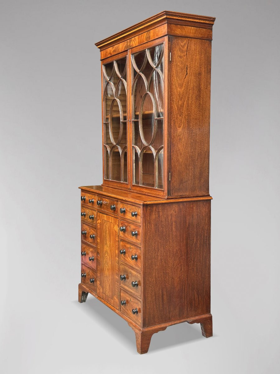 18th Century George III Period Mahogany Bookcase-photo-4