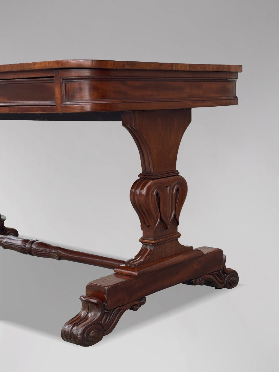 19th Century William IV Period Mahogany Writing Table-photo-2