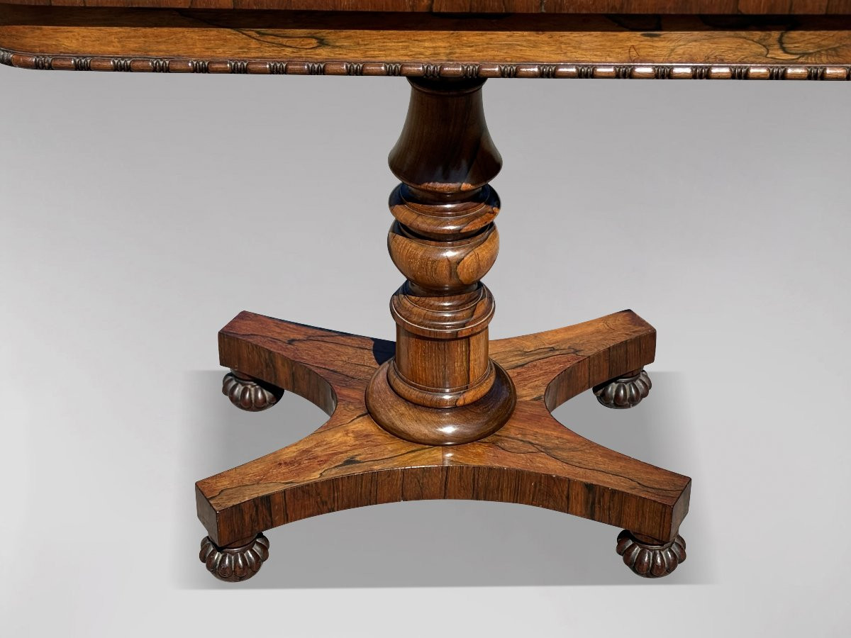 19th Century William IV Period Rosewood Fold-over Card Table-photo-3