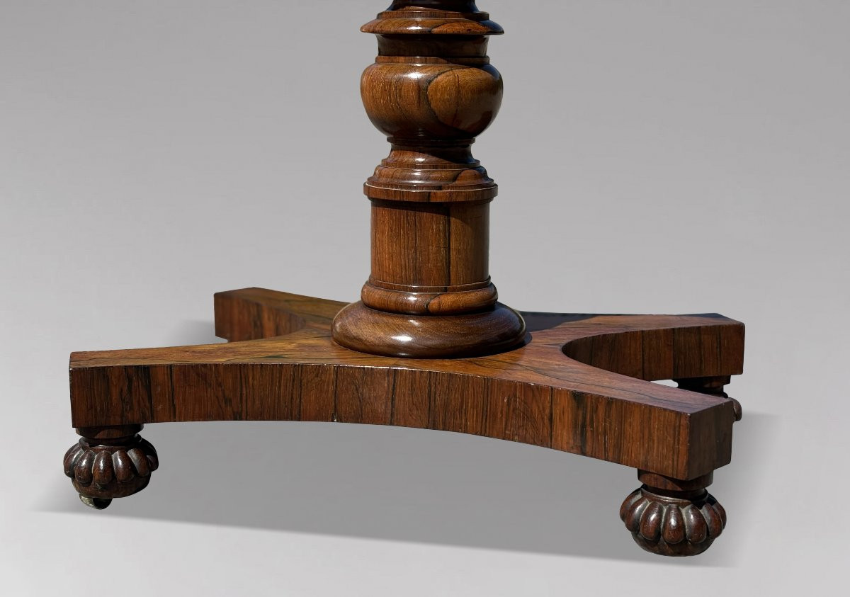 19th Century William IV Period Rosewood Fold-over Card Table-photo-7