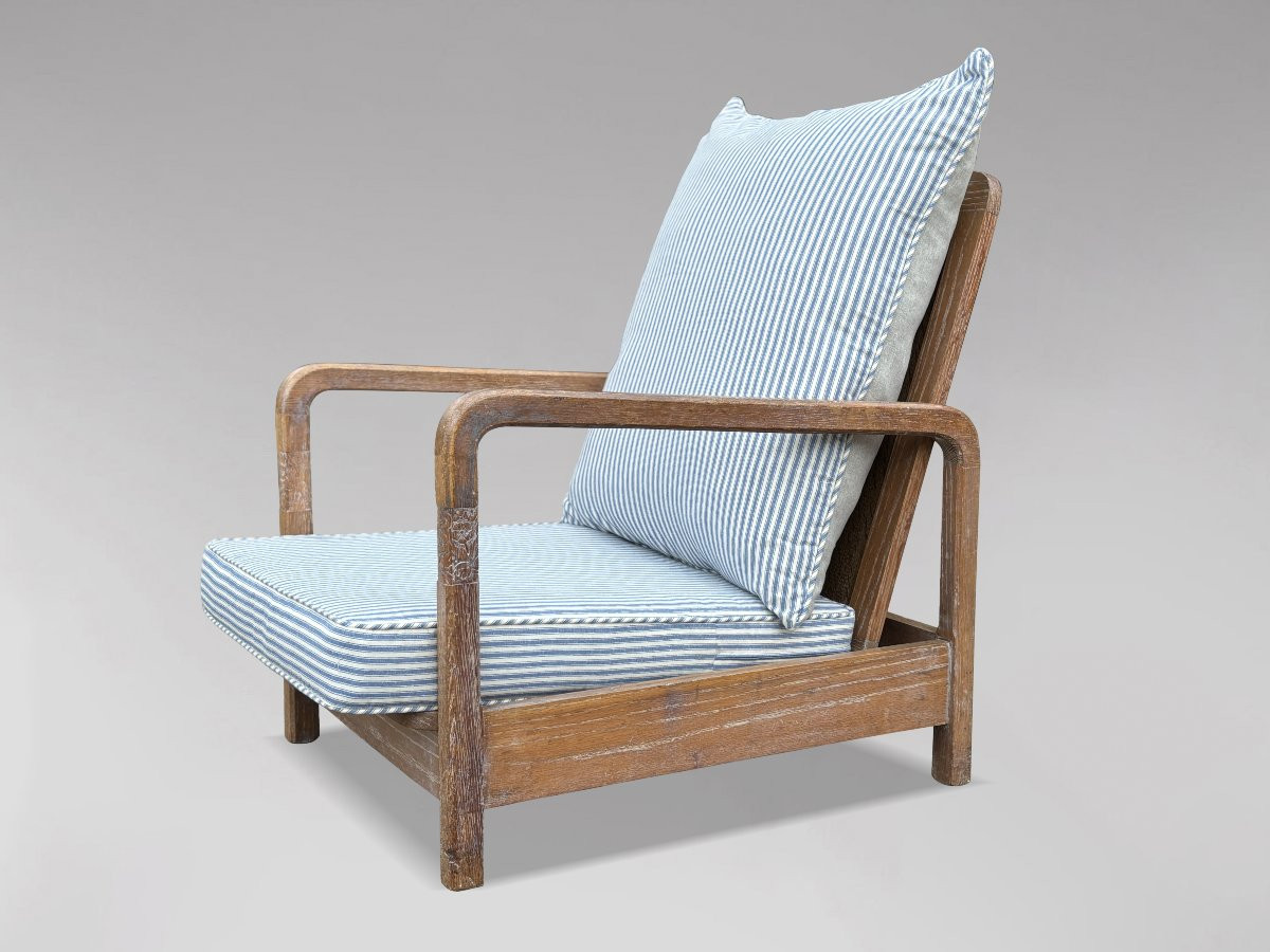 Paire de Fauteuils de Jardin Inclinables dans le Goût de Liberty & Co-photo-2