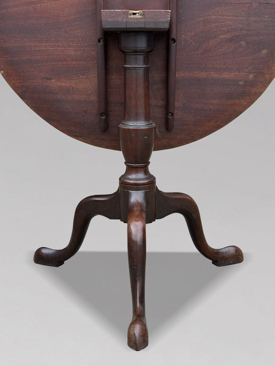 18ème Siècle, Table Tripode en Acajou d'Époque George III-photo-3