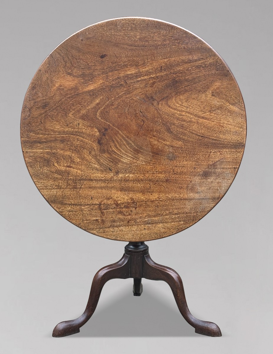 18ème Siècle, Table Tripode en Acajou d'Époque George III