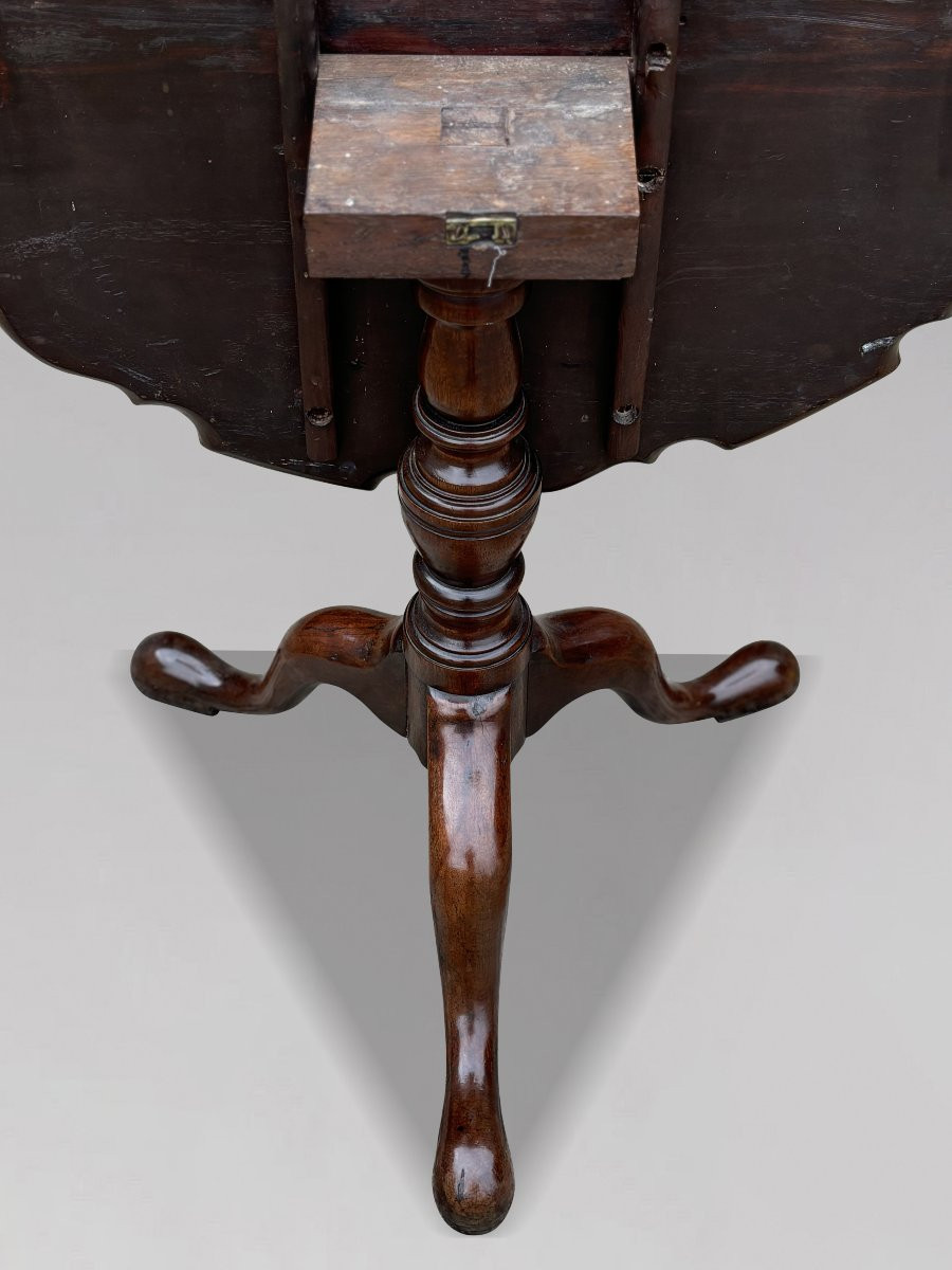 18th Century George III Period Mahogany Pie-crust Tripod Table-photo-3