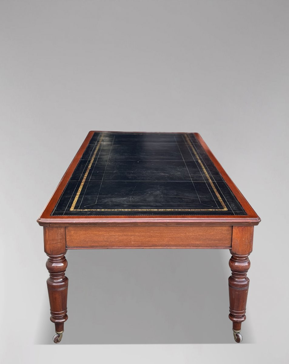Impressive 19th Century Victorian Period Mahogany Conference Table-photo-5