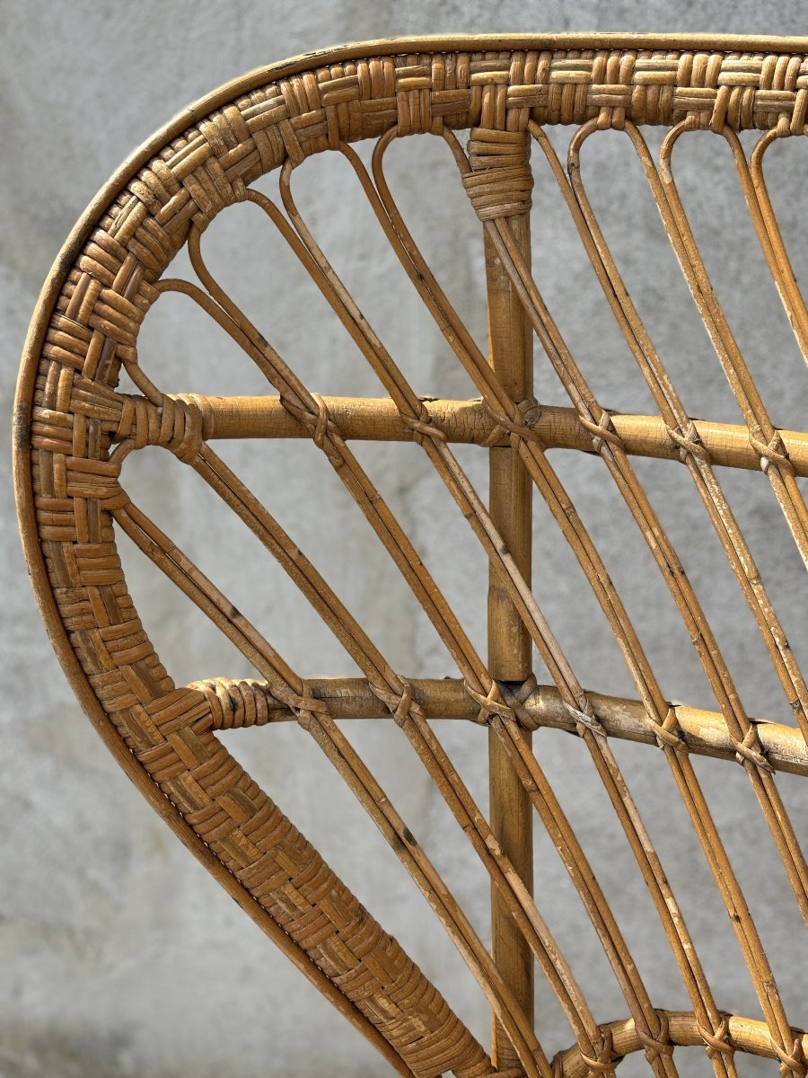 Paire de Fauteuils en Osier Italiens du Milieu du Siècle par Gio Ponti-photo-5