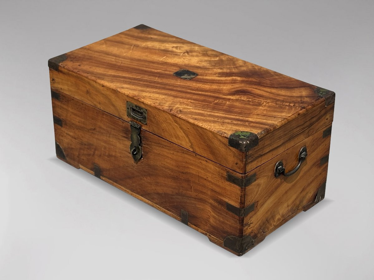 Mid 19th Century Camphor Wood Traveling Trunk-photo-2