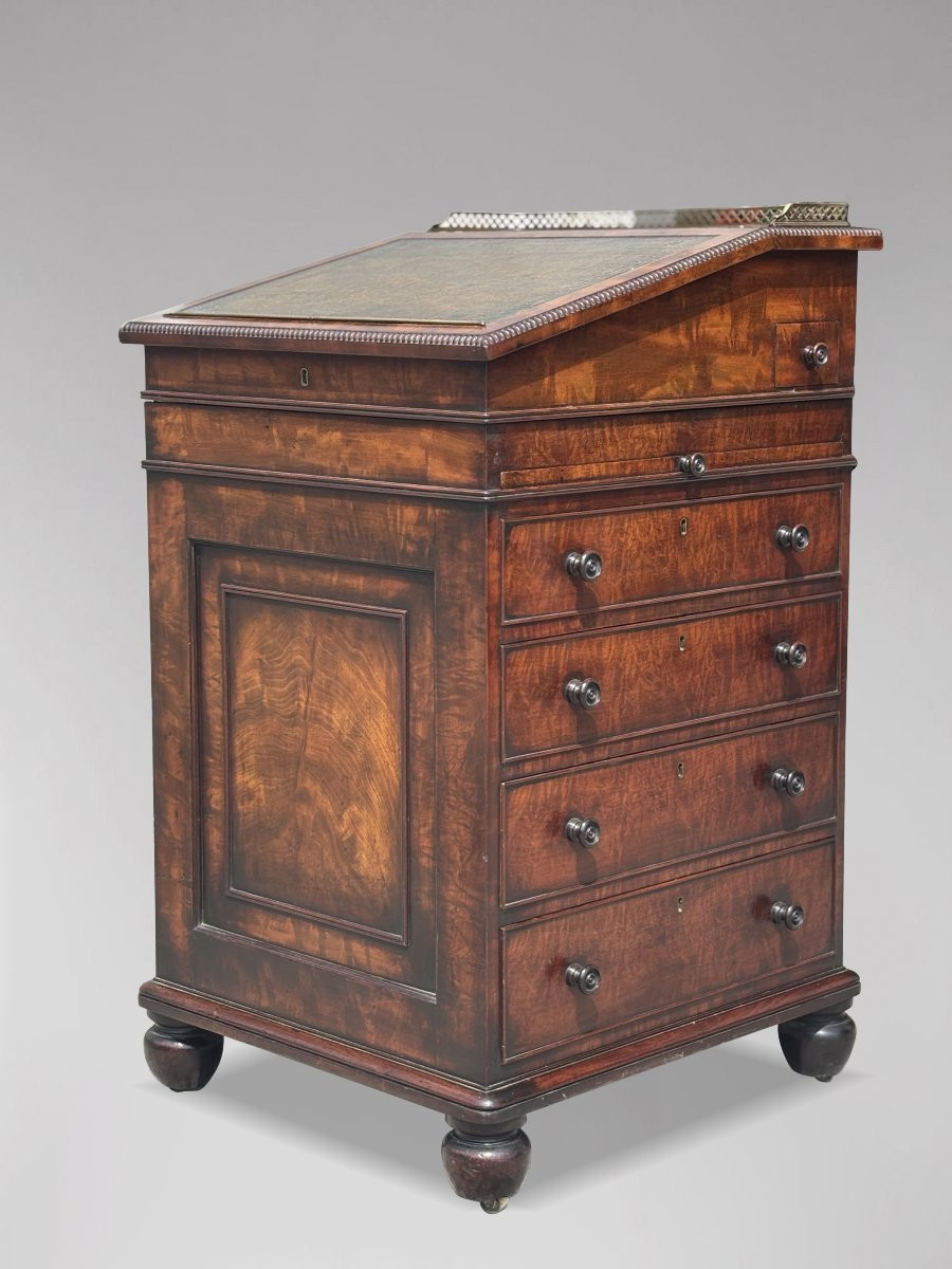 18th Century George III Period Mahogany Davenport By Gillows Of Lancaster-photo-2