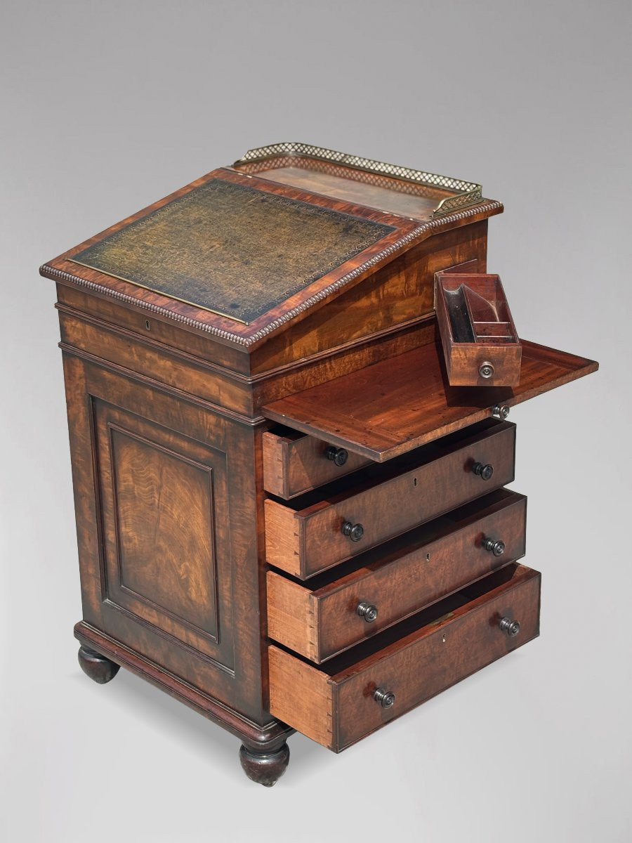 18th Century George III Period Mahogany Davenport By Gillows Of Lancaster-photo-3