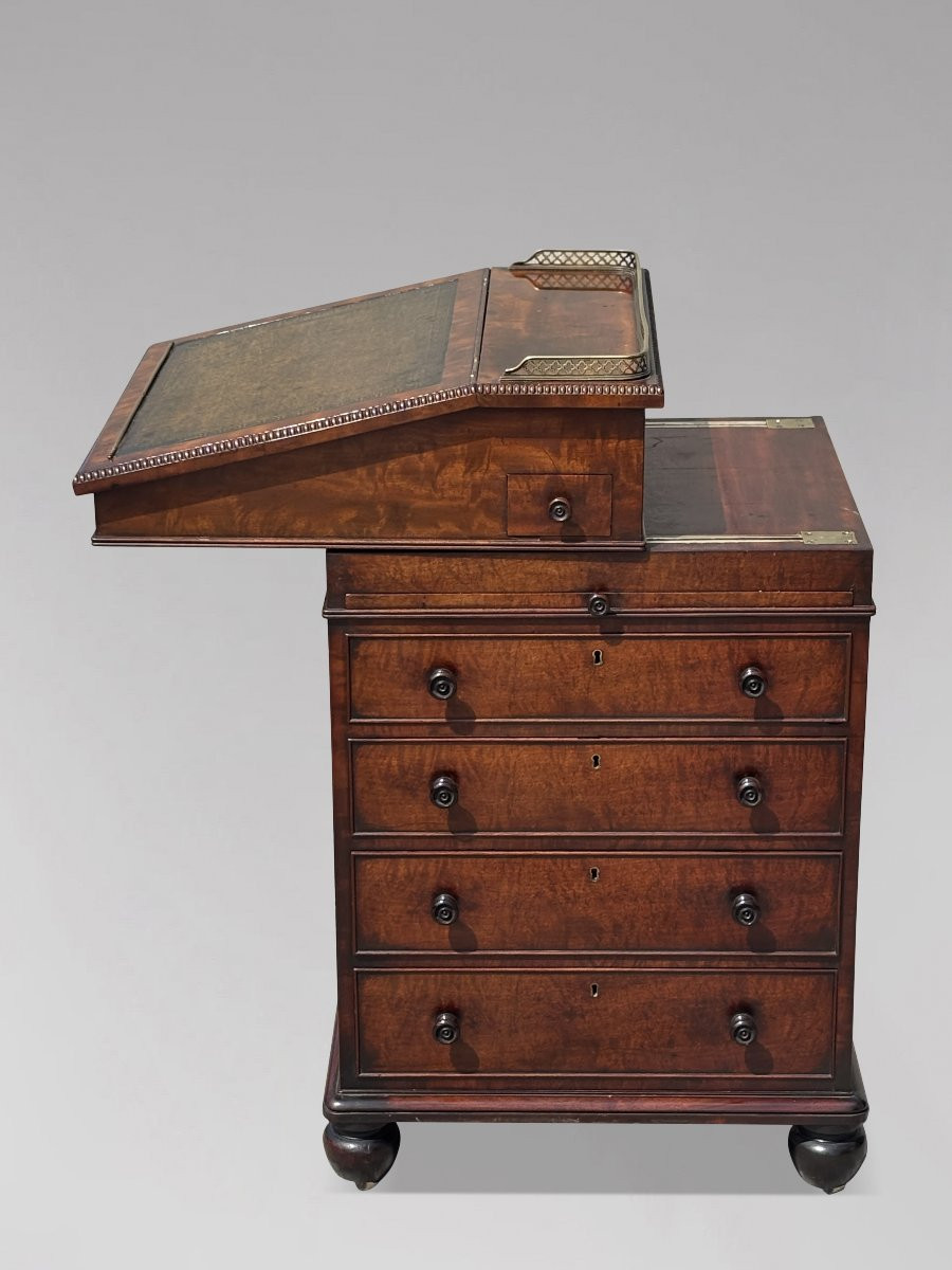 18th Century George III Period Mahogany Davenport By Gillows Of Lancaster-photo-4