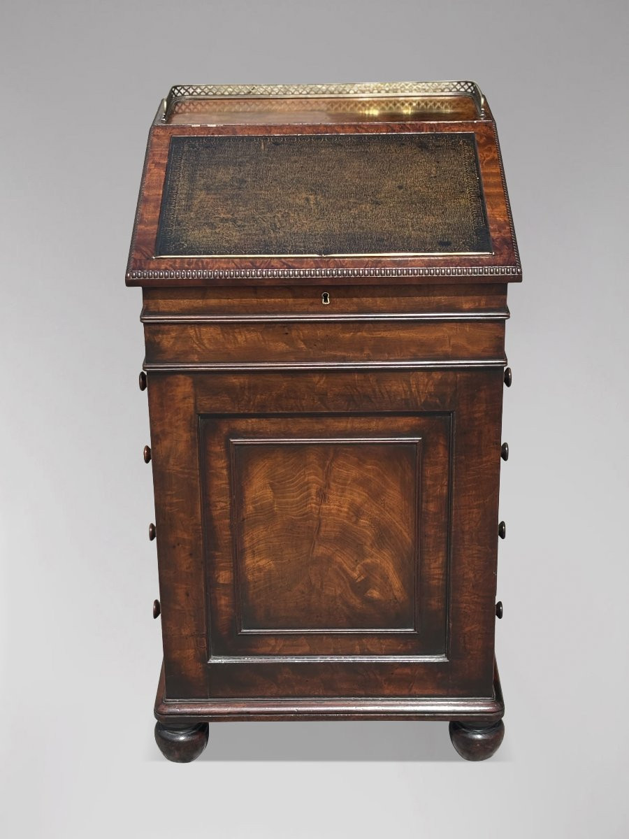 18th Century George III Period Mahogany Davenport By Gillows Of Lancaster-photo-3