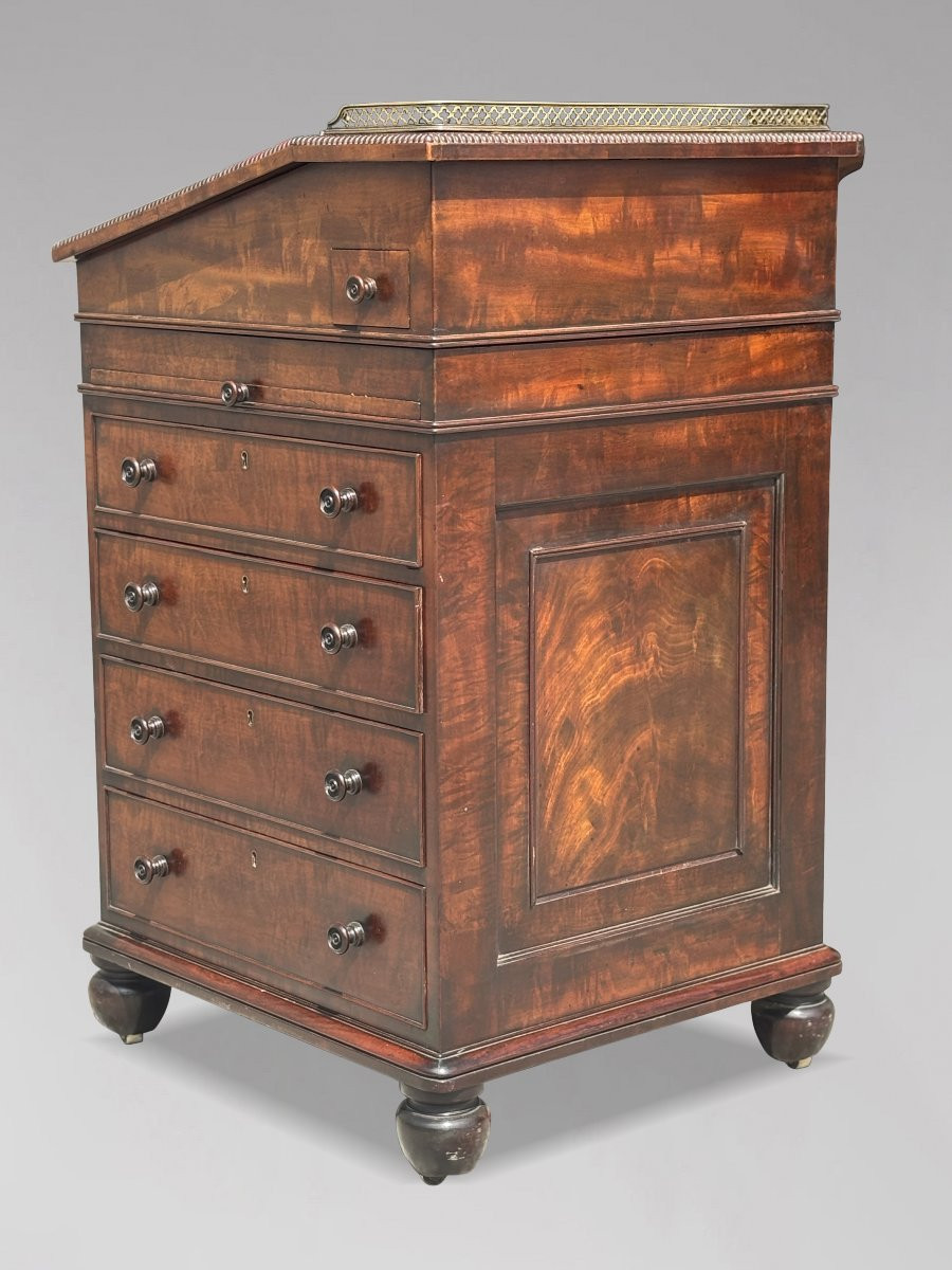 18th Century George III Period Mahogany Davenport By Gillows Of Lancaster-photo-5