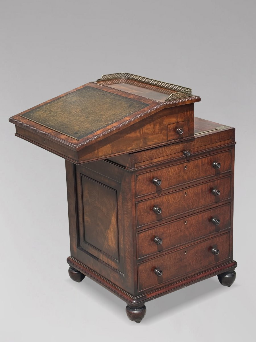 18th Century George III Period Mahogany Davenport By Gillows Of Lancaster-photo-7