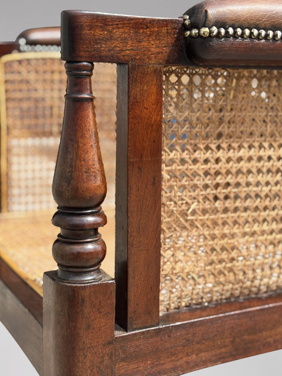 Bergère de Bibliothèque Cannée en Acajou du Début du XIXe Siècle, Époque George IV-photo-3