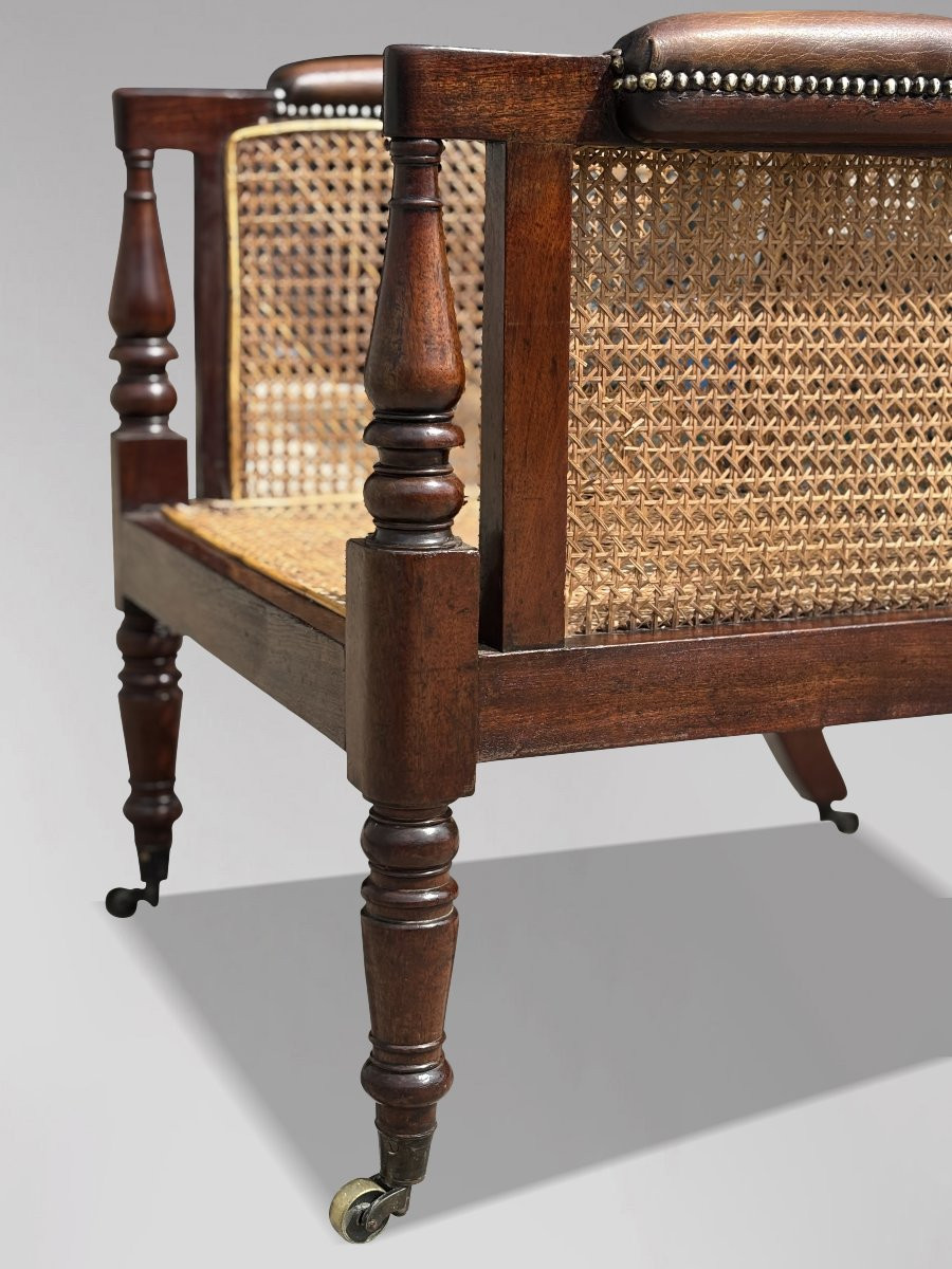 Bergère de Bibliothèque Cannée en Acajou du Début du XIXe Siècle, Époque George IV-photo-6