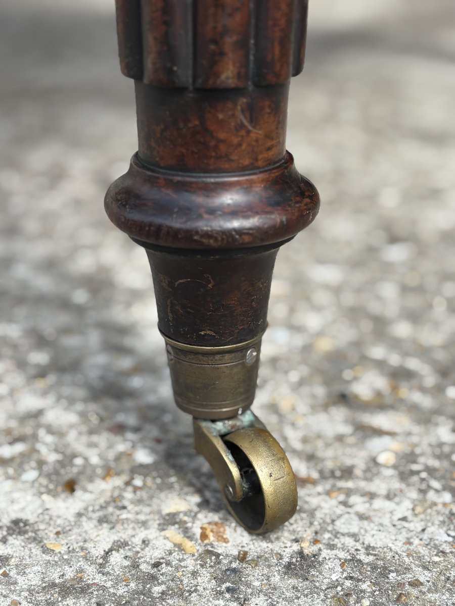 18th Century George III Period Mahogany Writing Table Stamped By W.priest-photo-5