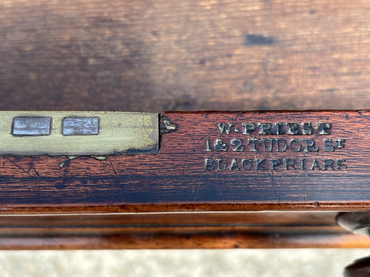 18th Century George III Period Mahogany Writing Table Stamped By W.priest-photo-7