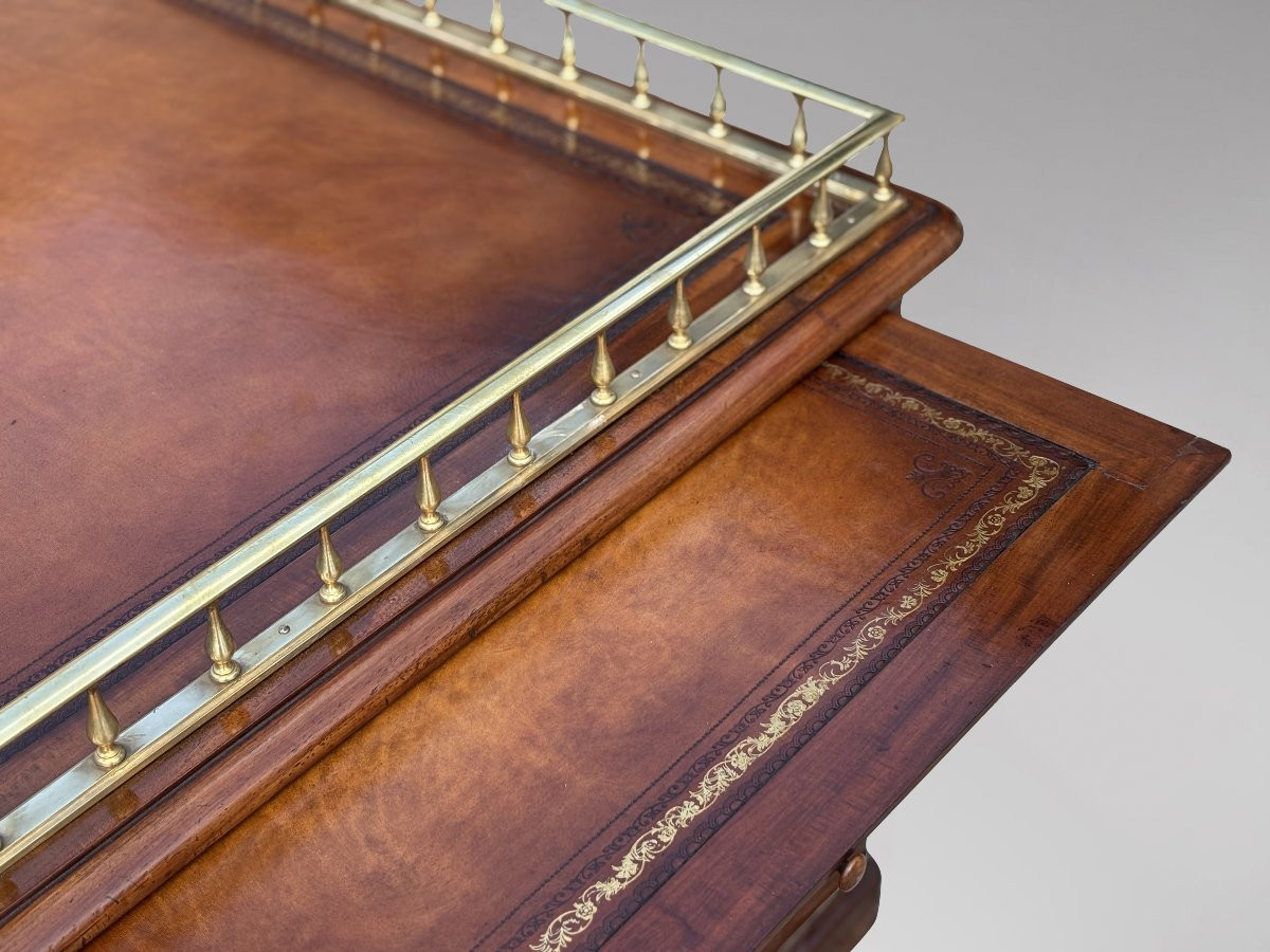 19th Century Victorian Period Mahogany Campaign Desk-photo-2