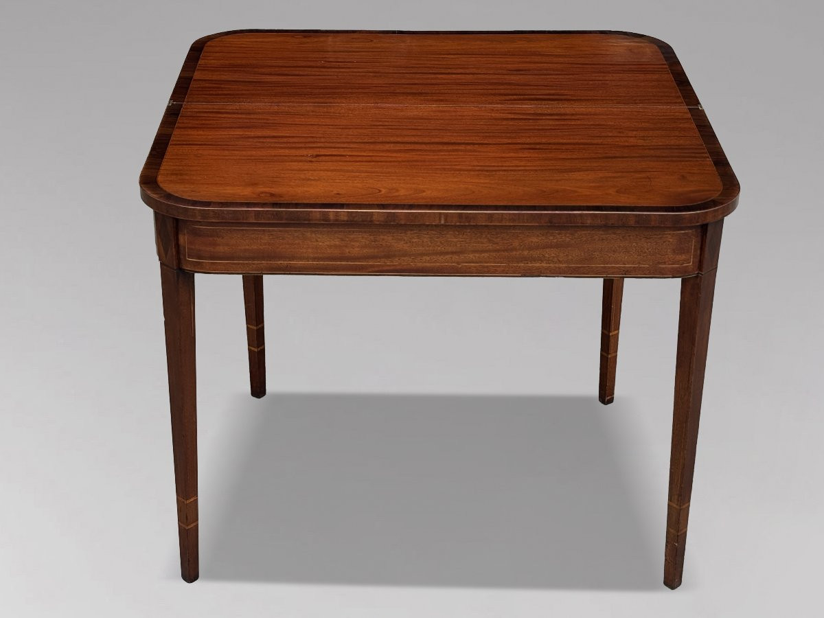 Pair Of 18th Century George III Period Mahogany Folding Console Tables-photo-4