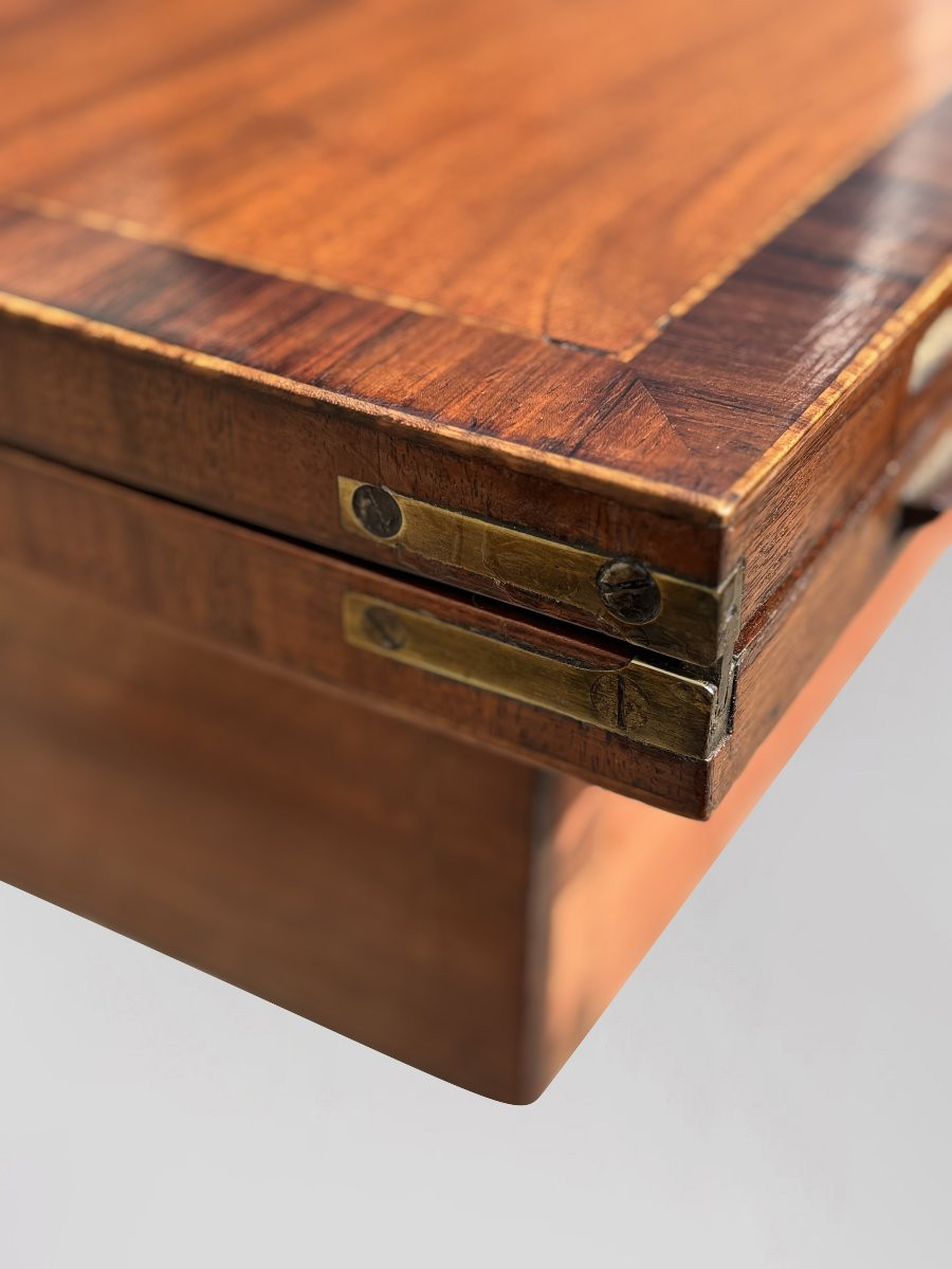 Pair Of 18th Century George III Period Mahogany Folding Console Tables-photo-5